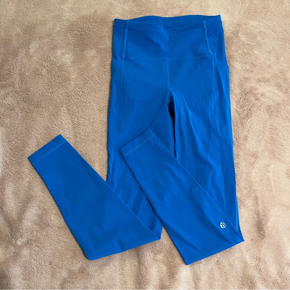 Lululemon leggings in poolside blue